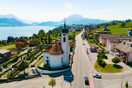 Magdalenenkirche, Blick zum Pilatus
