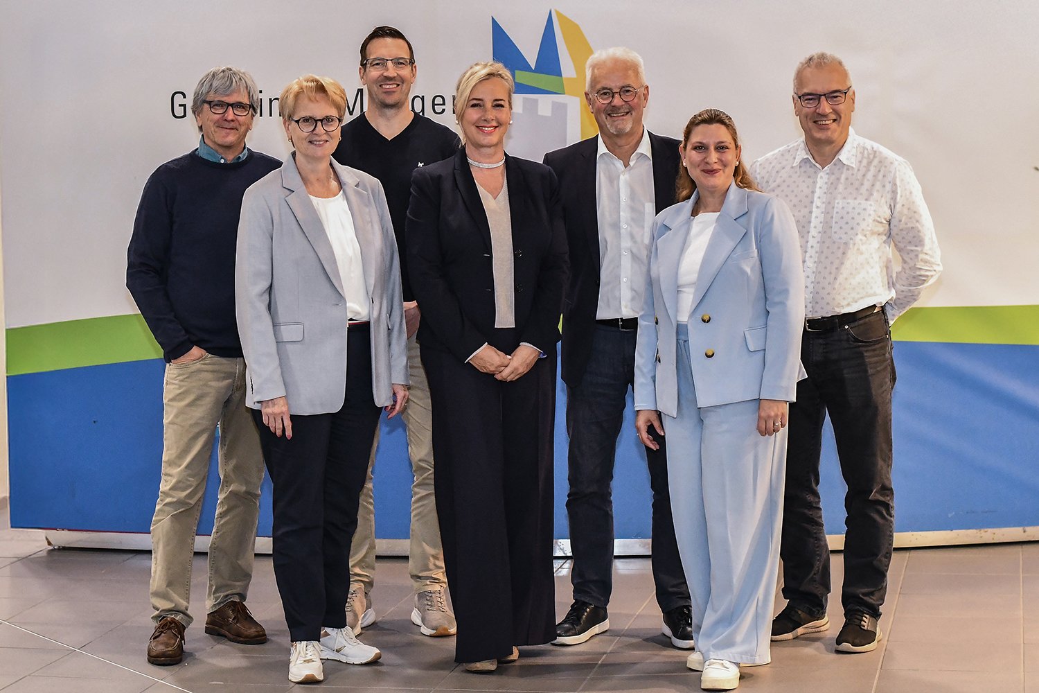 Die Mitglieder der Einbürgerungskommission, von links: Fridolin Müller-Bodmer, Carmen Holdener, Mike Bühler, Silvia Rose, Christoph Arnet (Präsident), Michèle Huber und Roland Steiner.