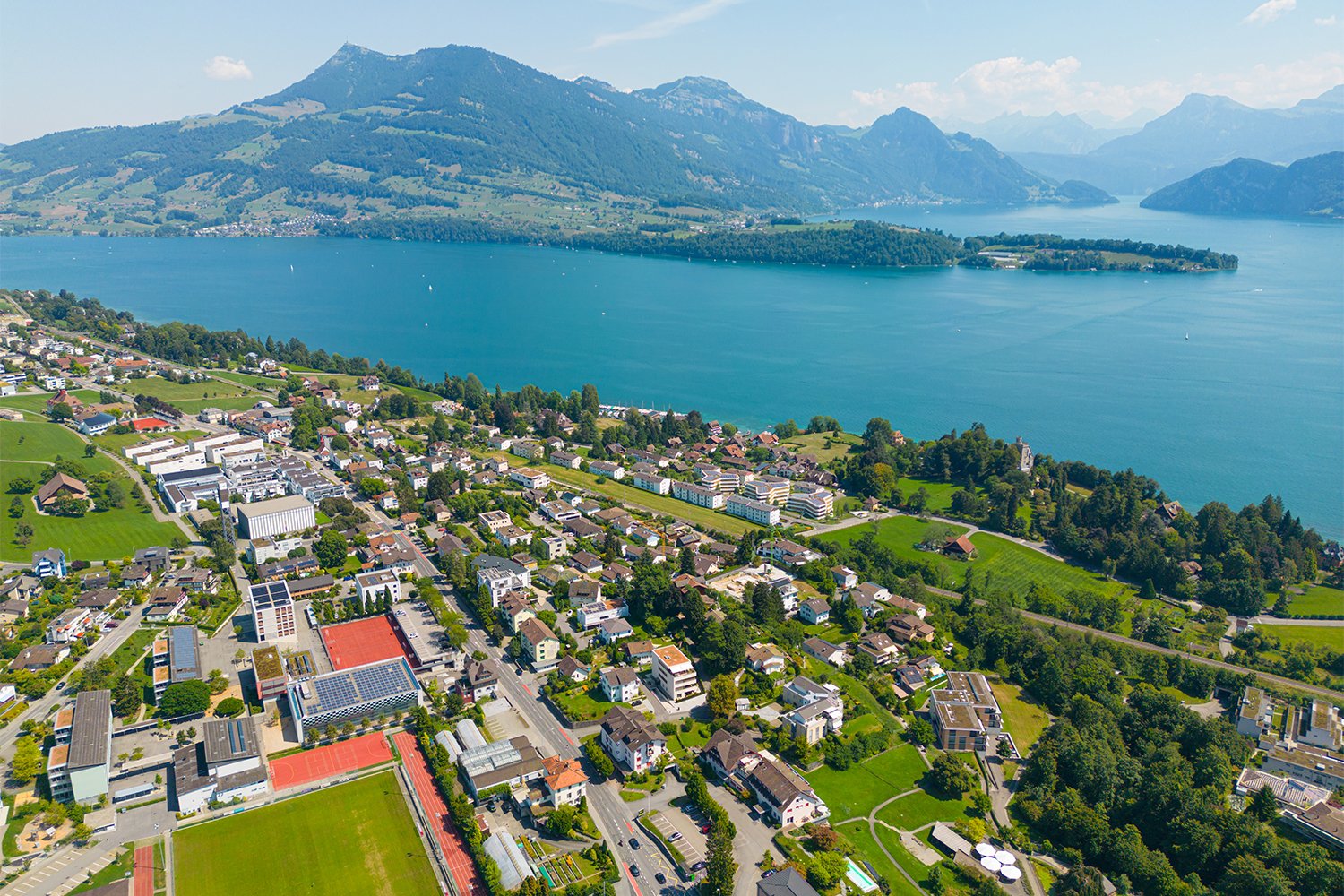 Luftaufnahme, Blick zur Rigi