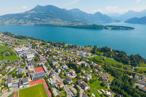 Luftaufnahme, Blick zur Rigi
