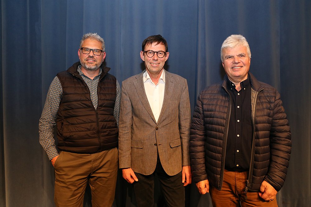 Die drei Referenten, von links: Ruedi Imgrüth, HansPeter Hürlimann und Roger Michelon.