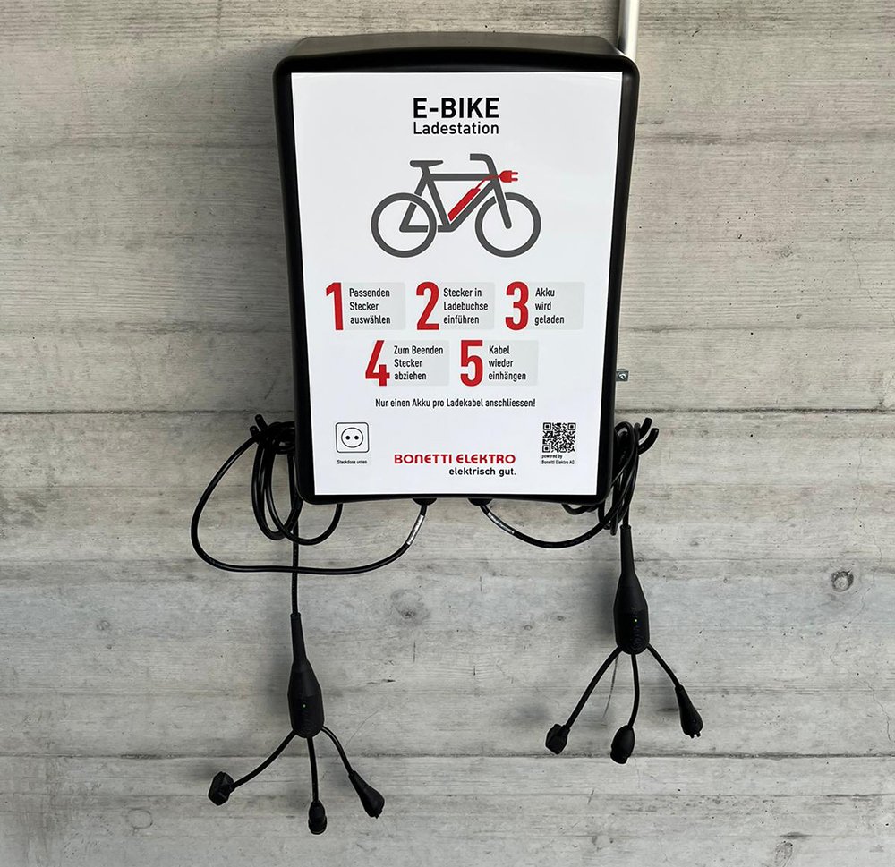 Parkdeck Hofmatt: Universelle E-Bike Ladestation LiON Box max. 36 V
